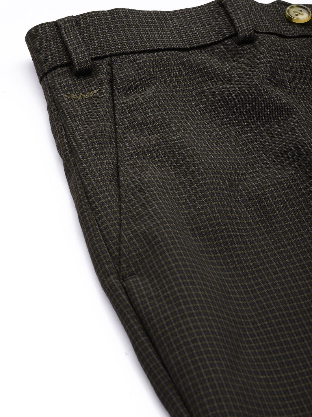 Park Avenue Men Checked Formal Trousers