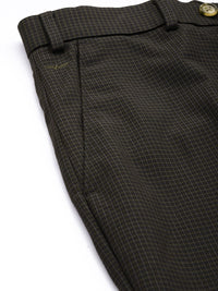 Park Avenue Men Checked Formal Trousers