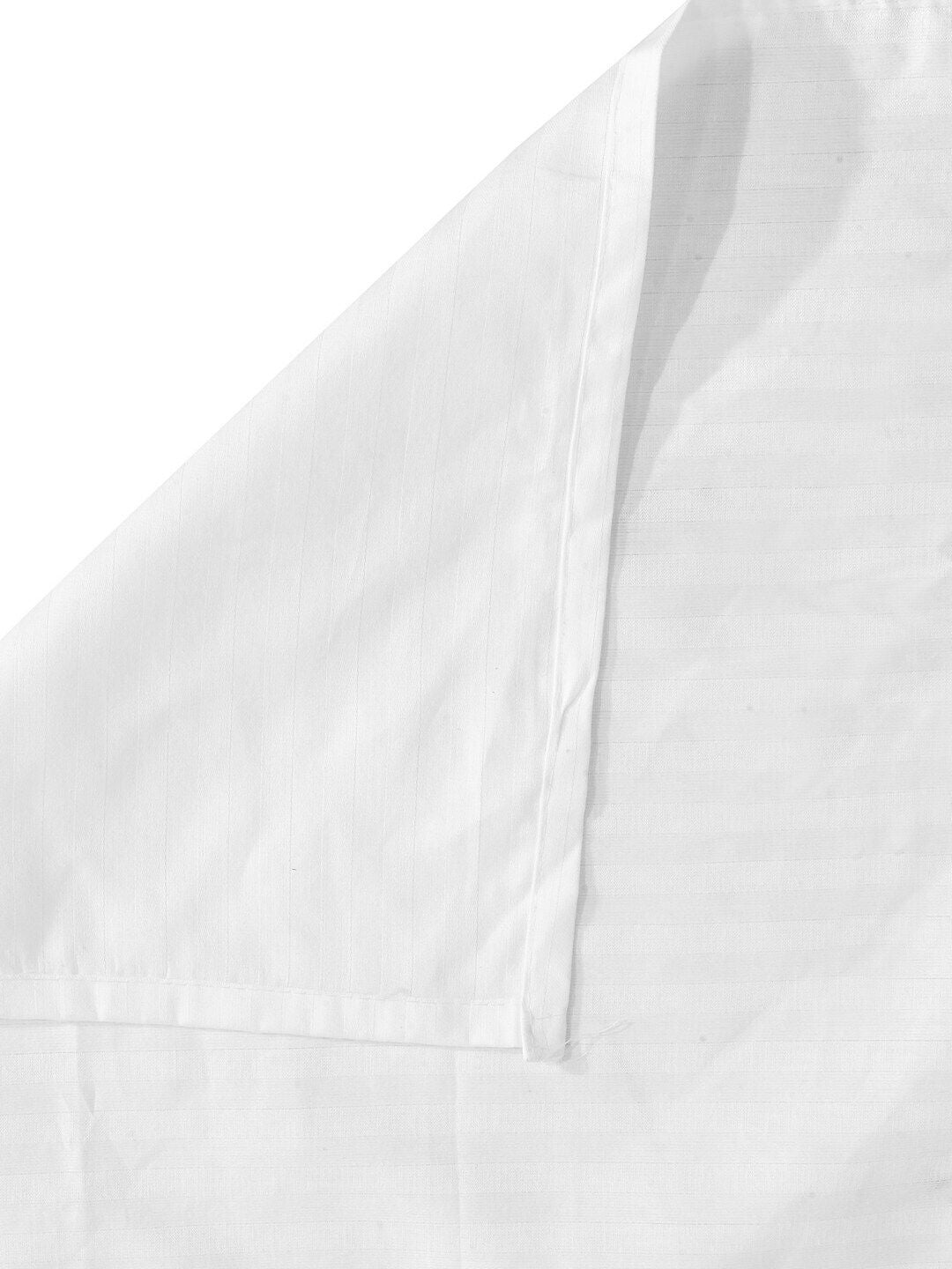 HOSTA HOMES White Solid 260 TC Cotton 1 Single Bedsheet with 1 Pillow Covers