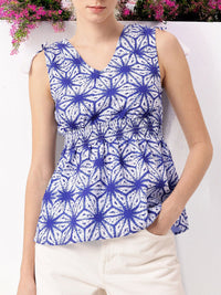 DressBerry Dyed Daze Smocked Peplum Top