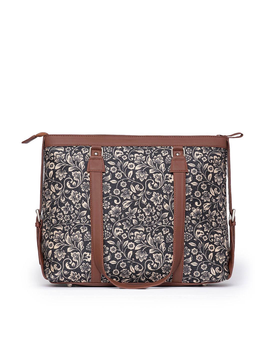 ZOUK Women Handicraft Fabric & Vegan Leather Shoulder Tote Bag