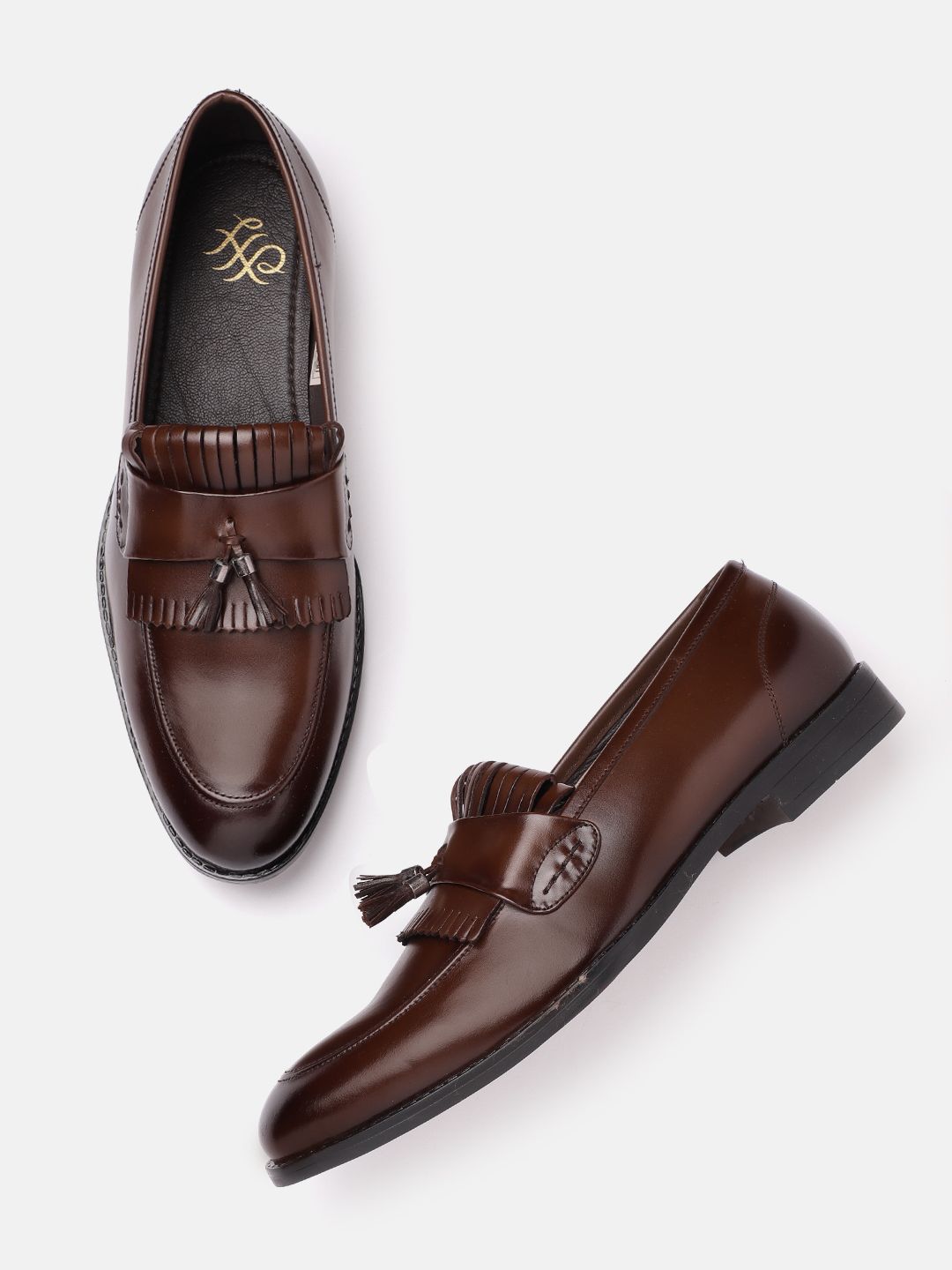 House of Pataudi Men Tasselled Formal Loafers