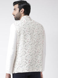 Jaket Nehru Cotton Nehru yang berwarna-warni & berwarna merah