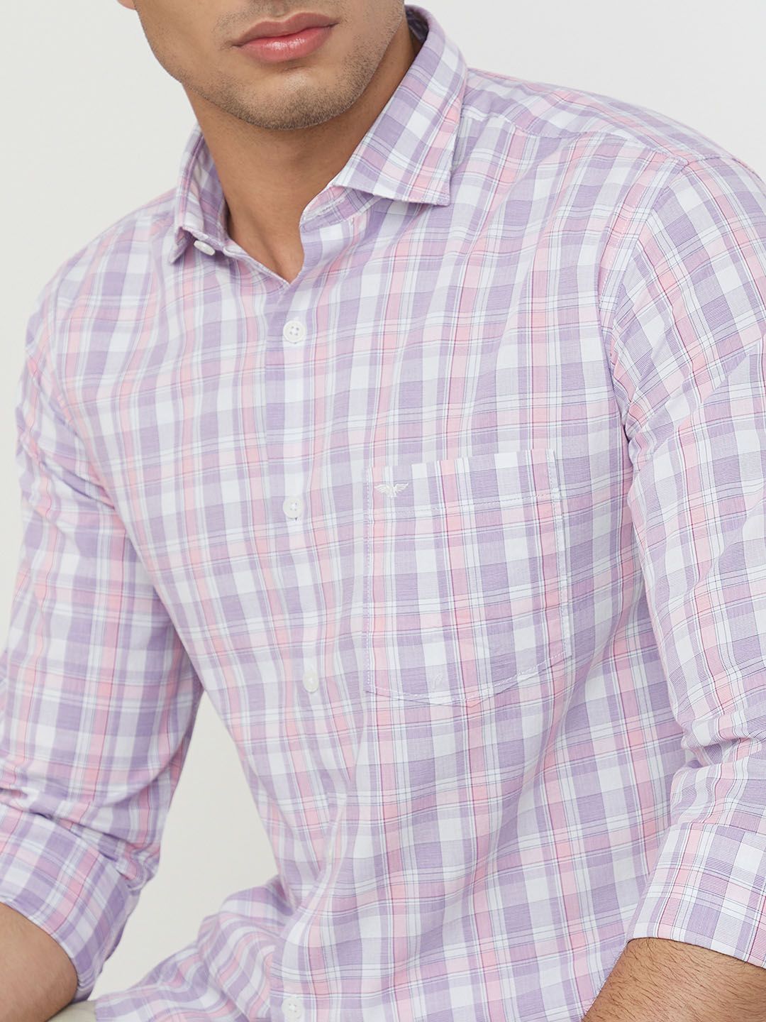Park Avenue Slim Fit Checked Pure Cotton Casual Shirt