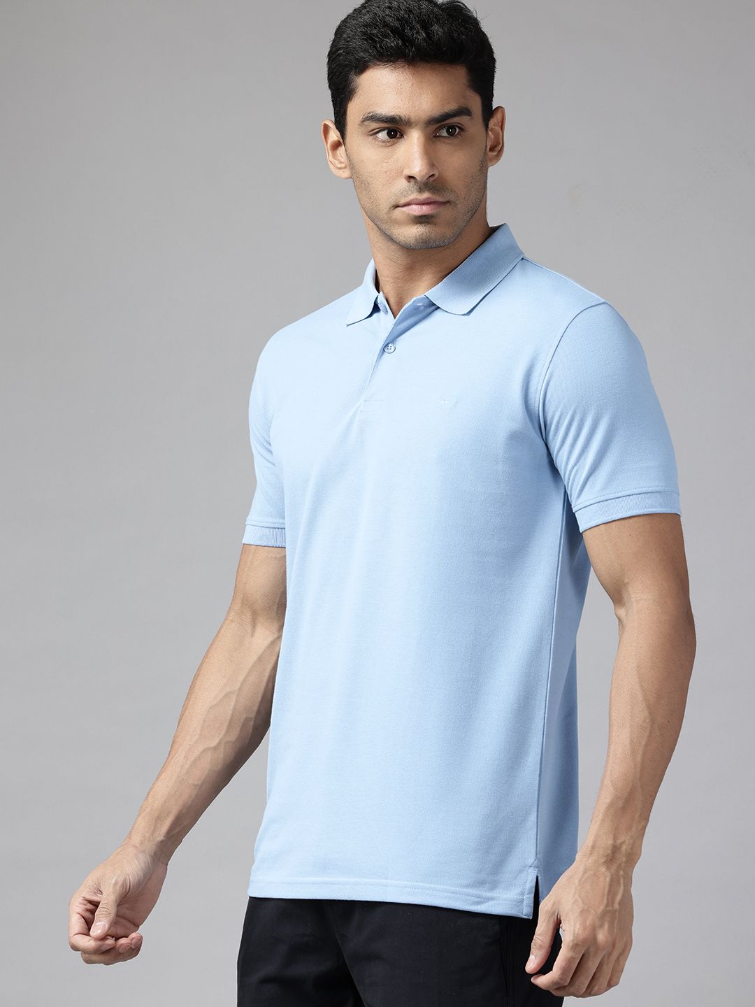 Park Avenue Solid Polo Collar T-shirt