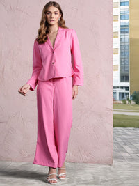 DressBerry Lapel Collar Blazer-Style Co-ords