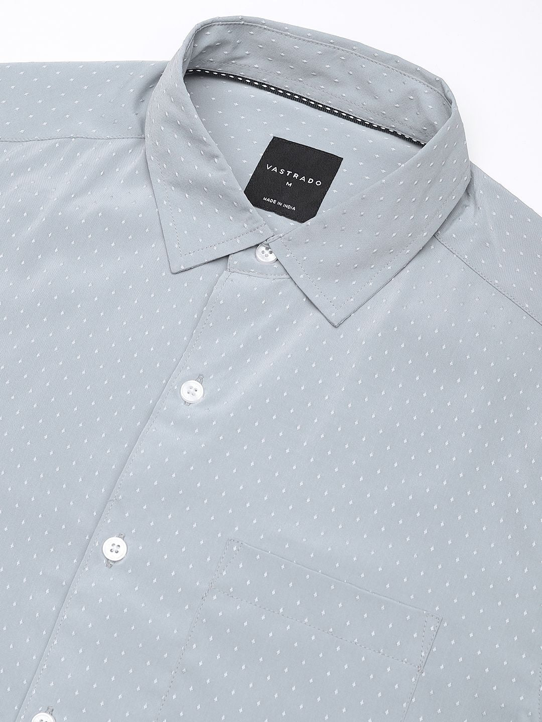 VASTRADO Men Classic Cutaway Collar Micro Ditsy Printed Casual Shirt