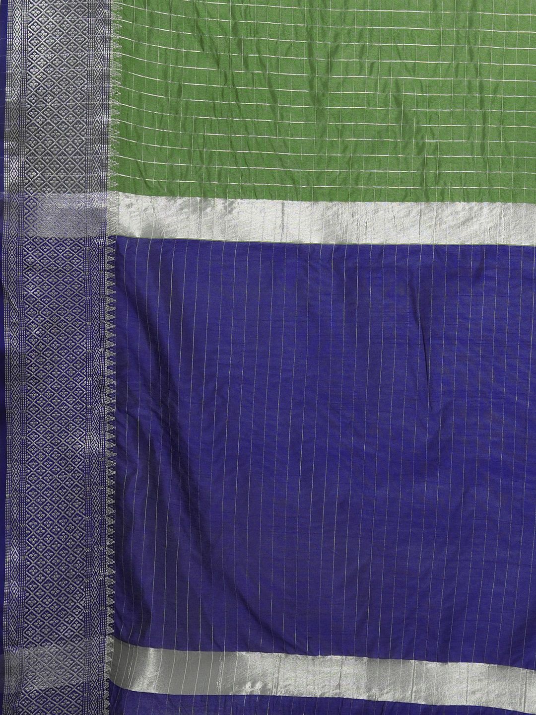 Saree mall Checked Zari Taant Traditional Sarees