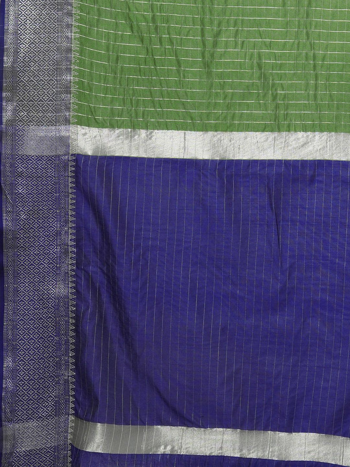 Saree mall Checked Zari Taant Traditional Sarees