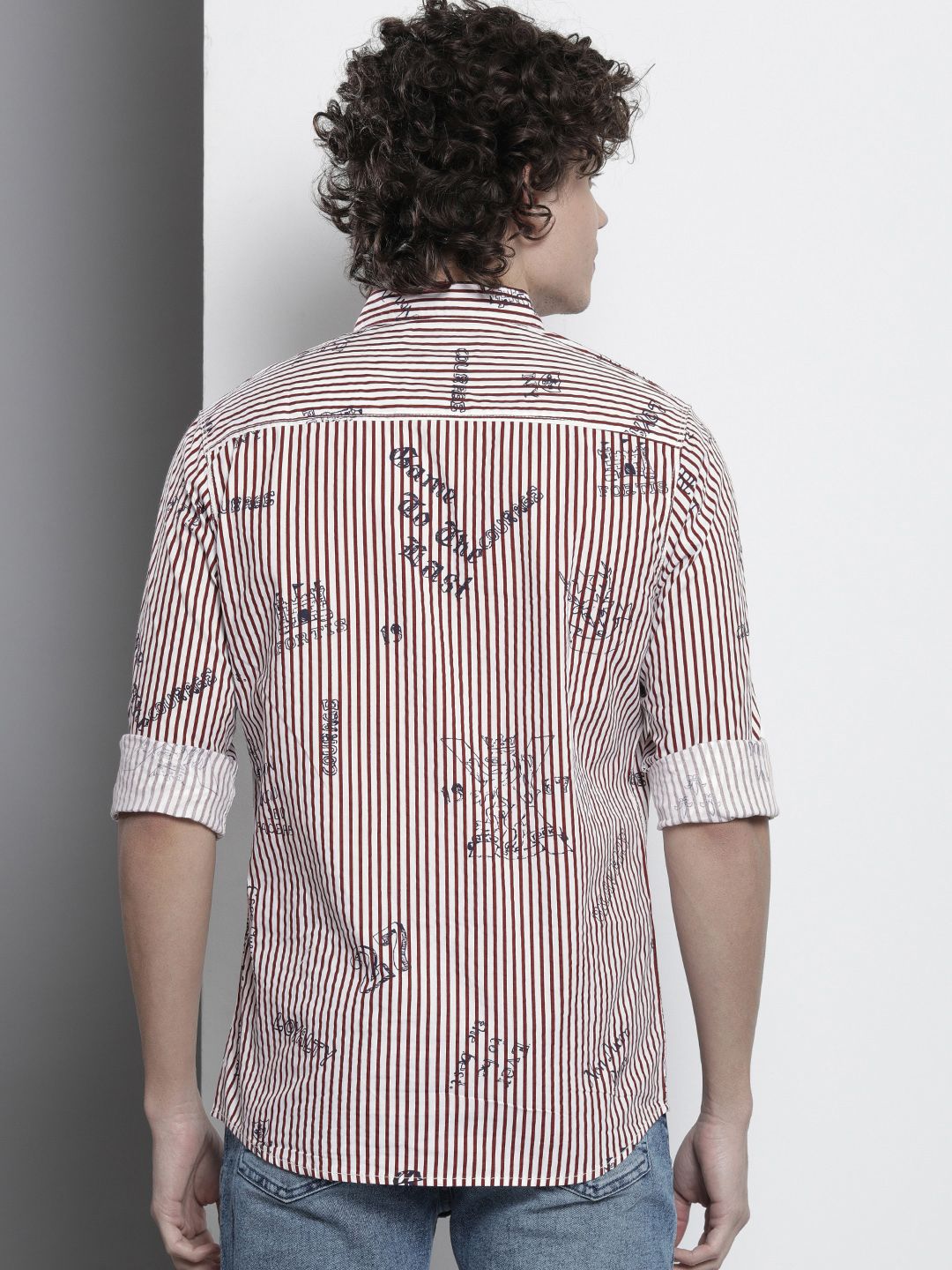 The Indian Garage Co Men Striped Casual Shirt