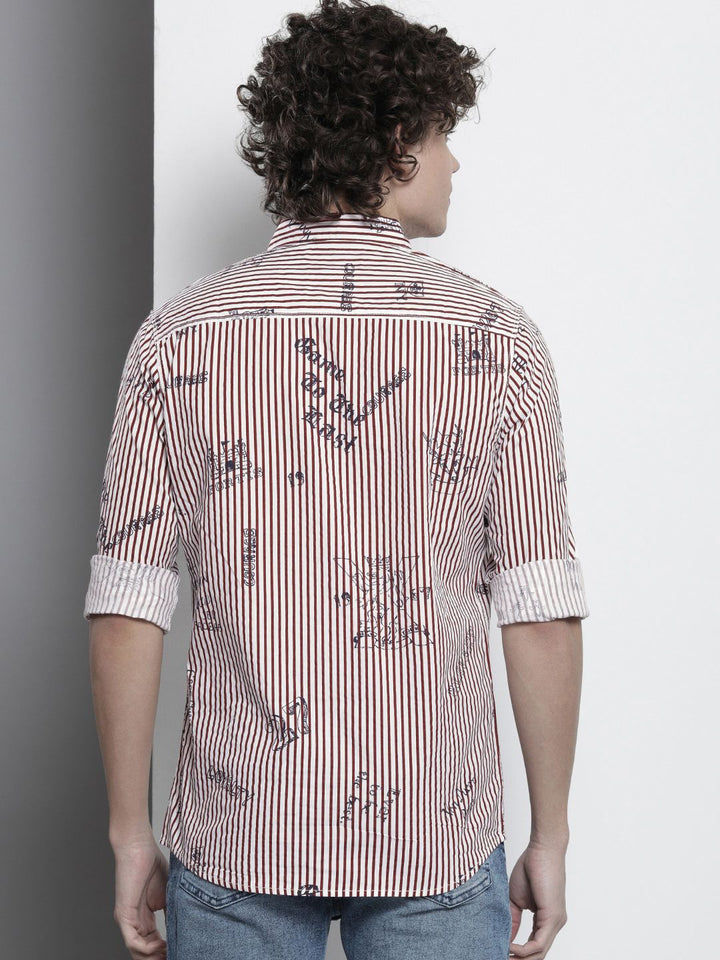 The Indian Garage Co Men Striped Casual Shirt