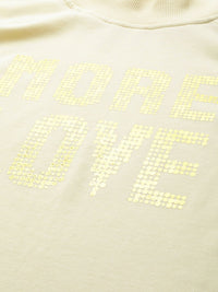 DressBerry Women Cream-Coloured & Gold-Toned Printed Sweatshirt