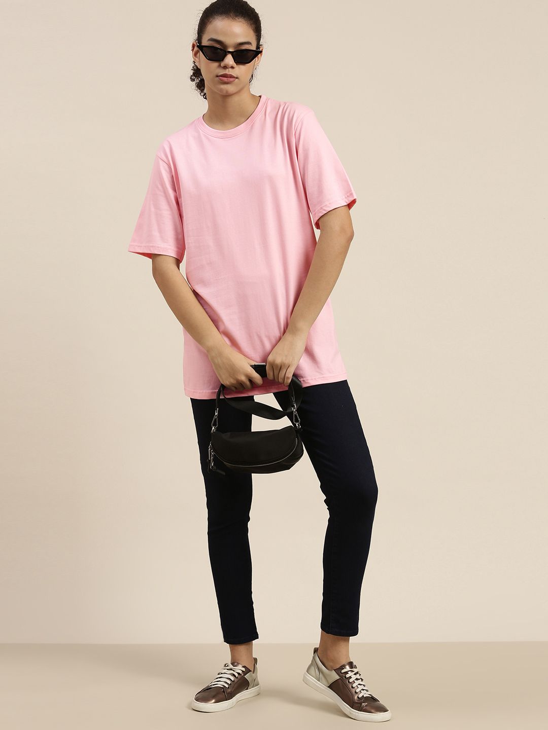 Dillinger Wanita Pink T-shirt Tulen Tulen Besar