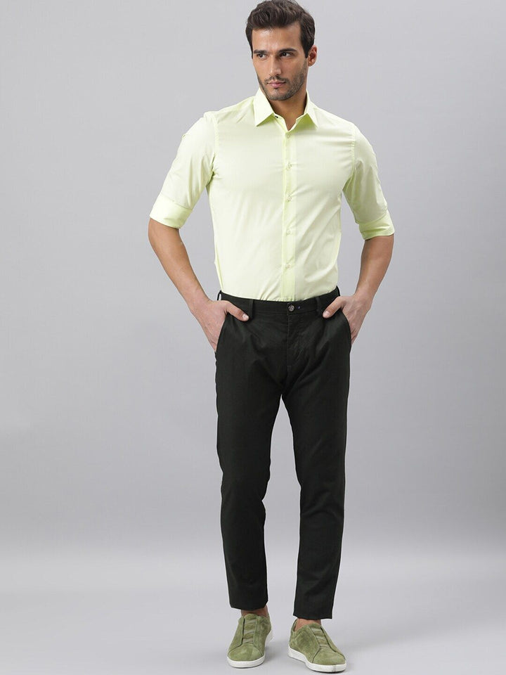 RARE RABBIT Men Mazzio Mid Rise Slim Fit Trouser