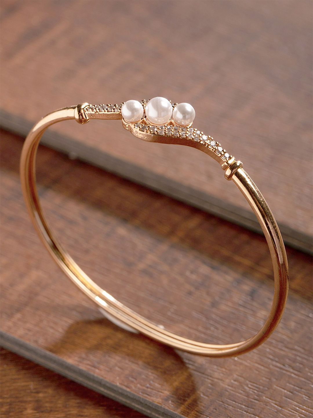 Gelang Gaya Bangle Saduran Emas Zaveri Pearls