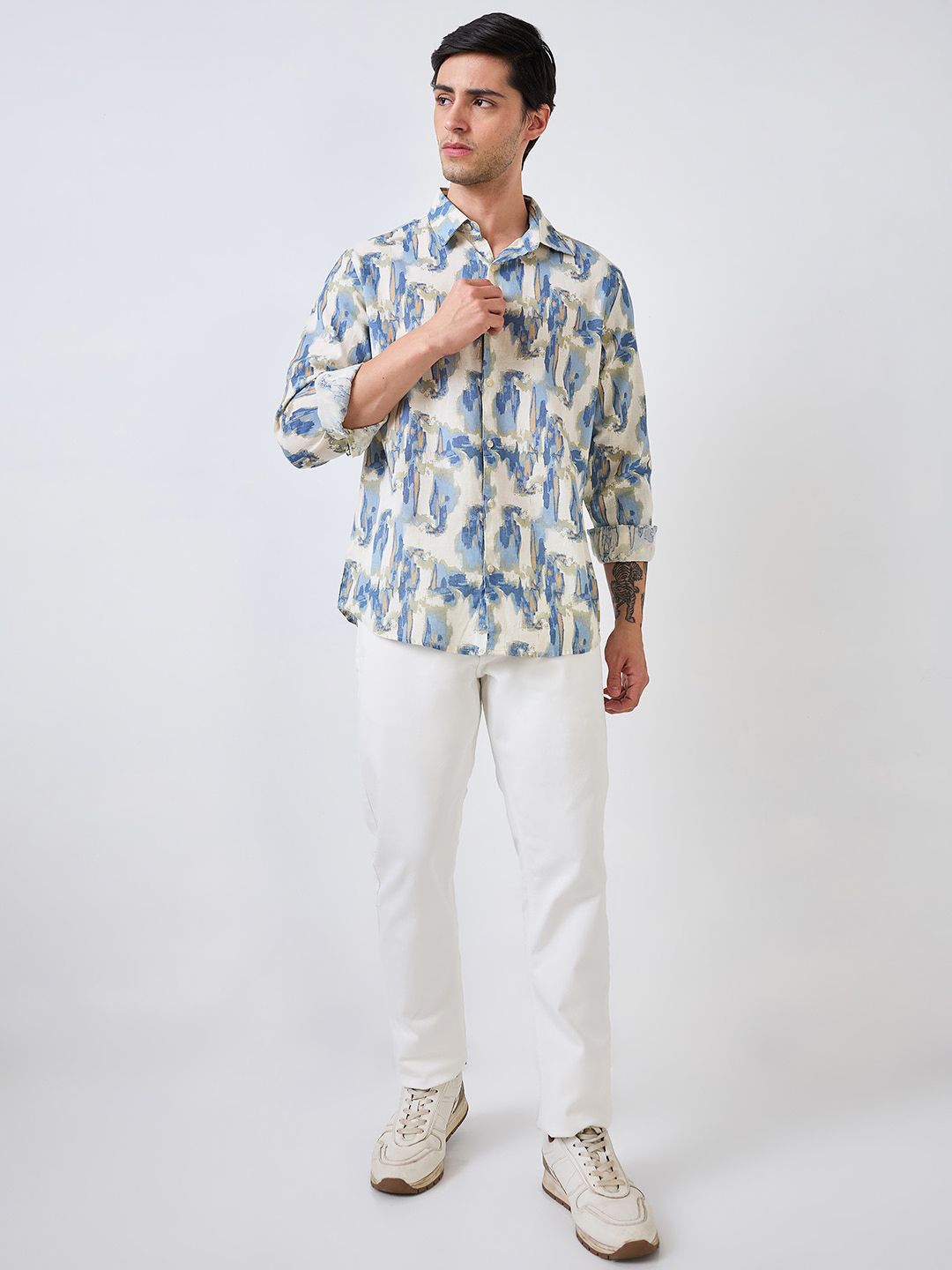 SPYKAR Men Slim Fit Floral Opaque Printed Casual Shirt