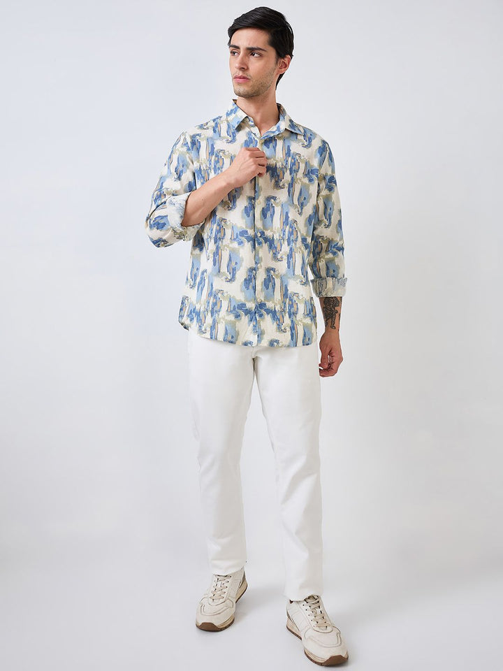 SPYKAR Men Slim Fit Floral Opaque Printed Casual Shirt