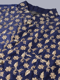 SOJANYA Embroidered Thread Work Kurta and churidar with Nehru Jacket