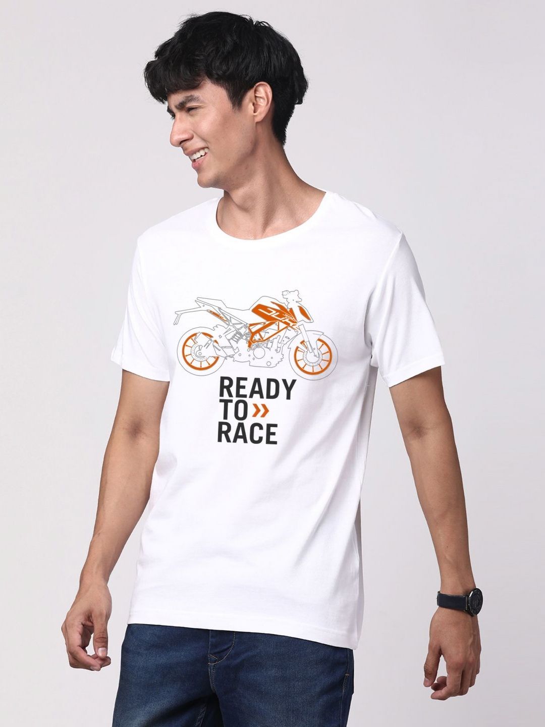 ADRO Men Graphic Printed Round Neck Cotton T-shirt