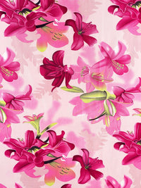 Cortina Pink & Green Set of 2 Floral Printed Long Door Curtains