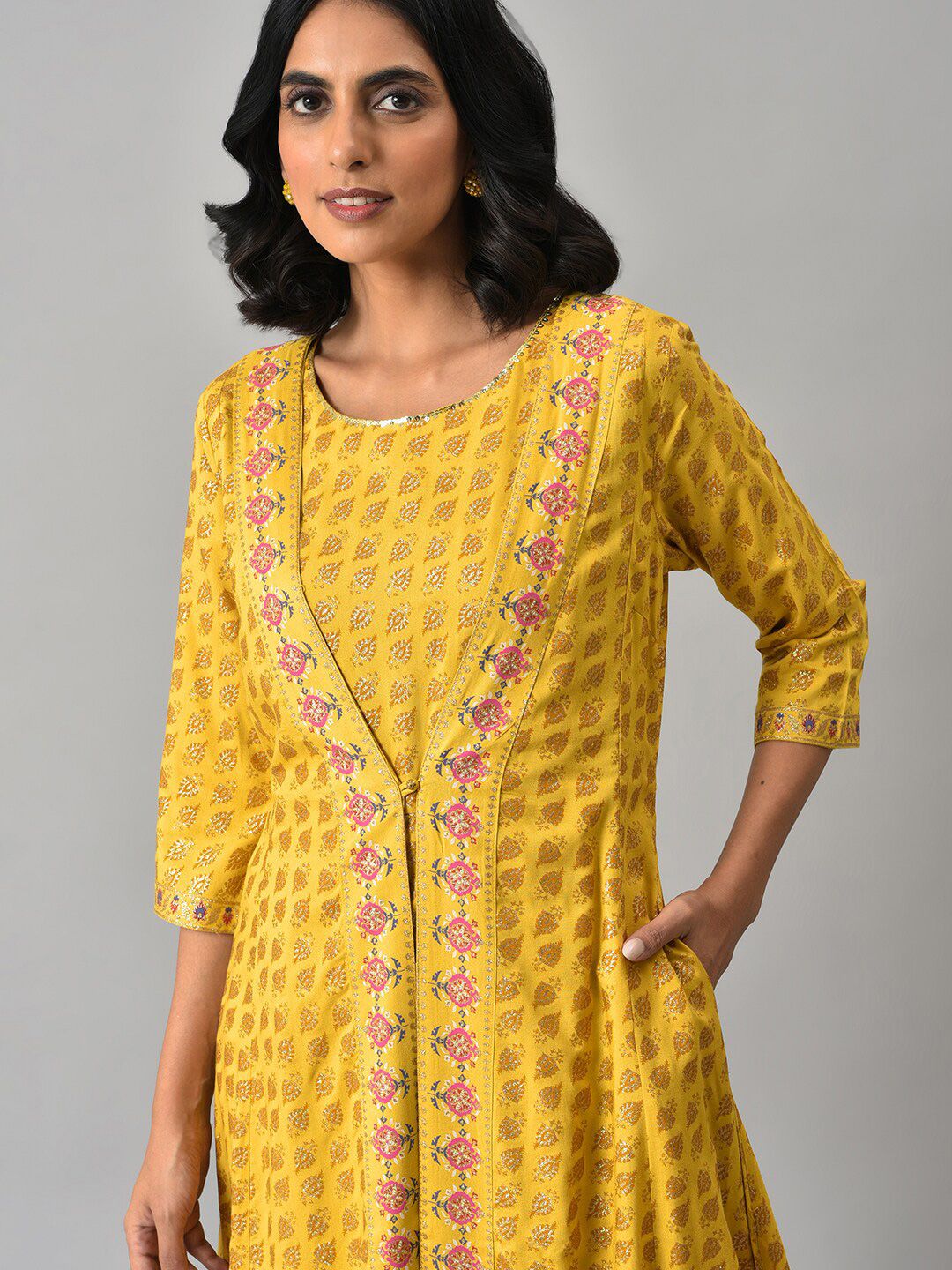 W Floral Print Rayon Jumpsuit