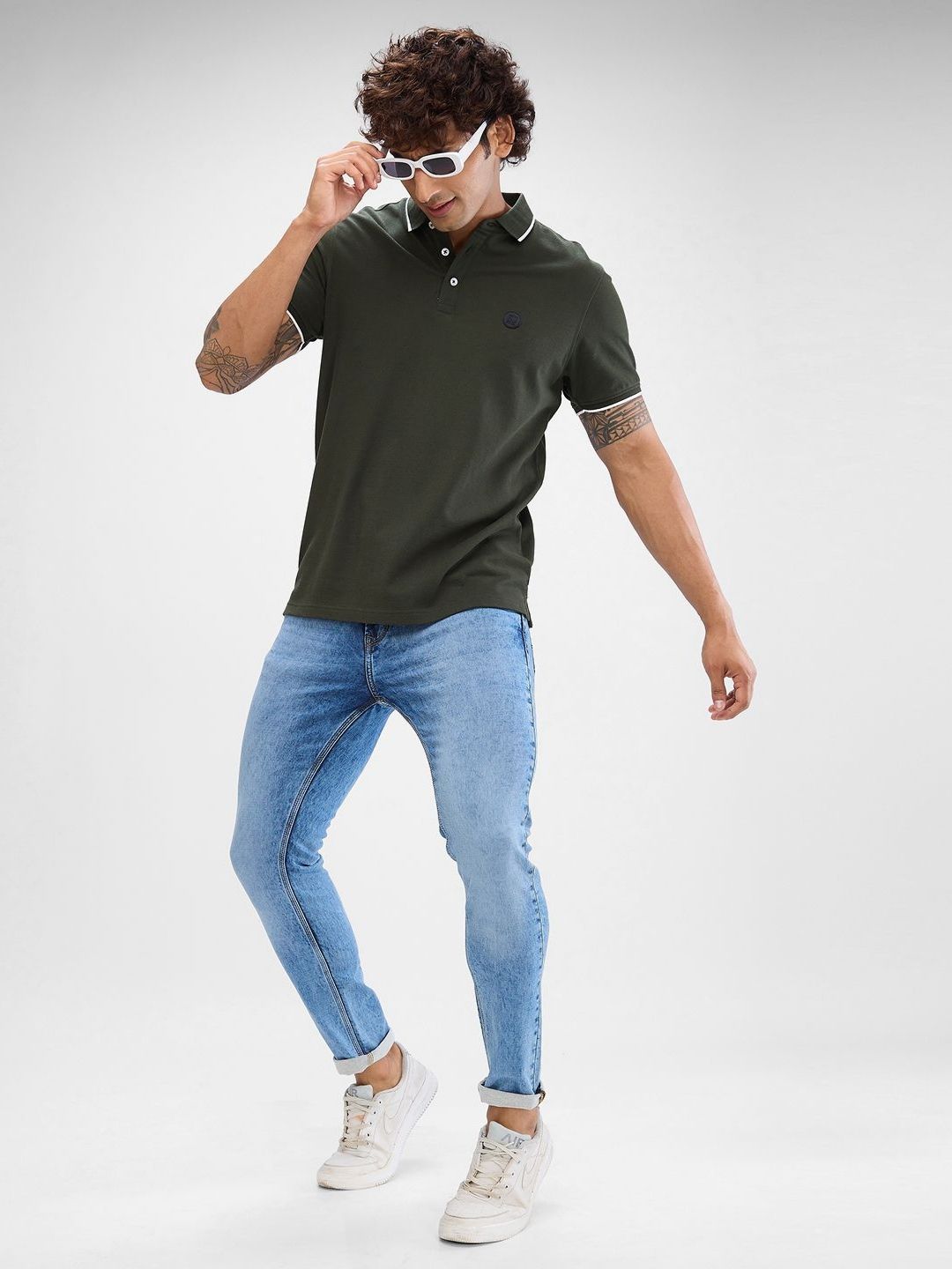 SPYKAR Men Polo Collar Slim Fit T-shirt