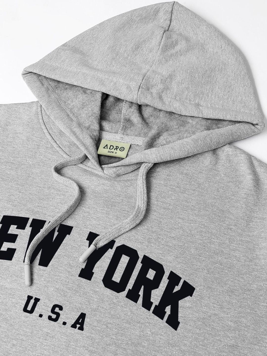 ADRO Men Printed Hooded Pullover Sweatshirt