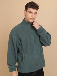 HIGHLANDER Oversized Mock Collar Drop-Shoulder Sleeves Sweatshirt