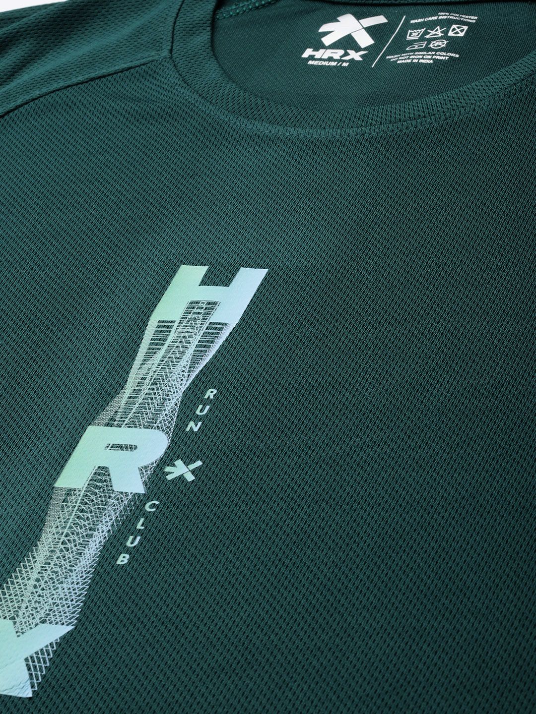 HRX by Hrithik Roshan Printed Rapid-Dry Extended Sleeves Running T-shirt