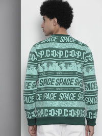 The Indian Garage Co Men Green Printed Sweatshirt