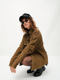 SASSAFRAS Spread Collar Pure Cotton Oversized Shackets