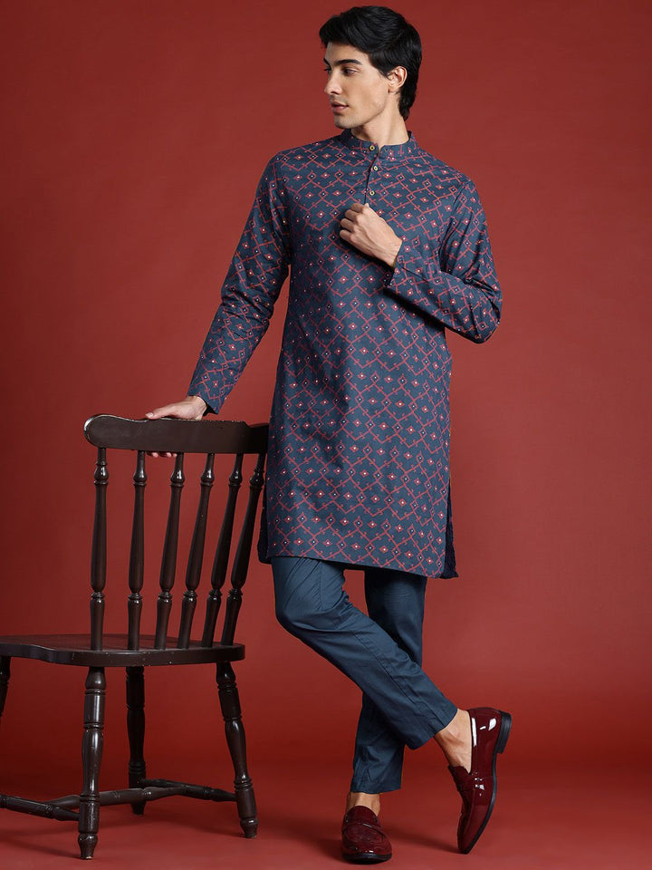 Anouk Ethnic Motifs Print Pure Cotton Kurta with Pyjamas