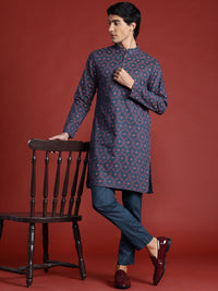 Anouk Ethnic Motifs Print Pure Cotton Kurta with Pyjamas