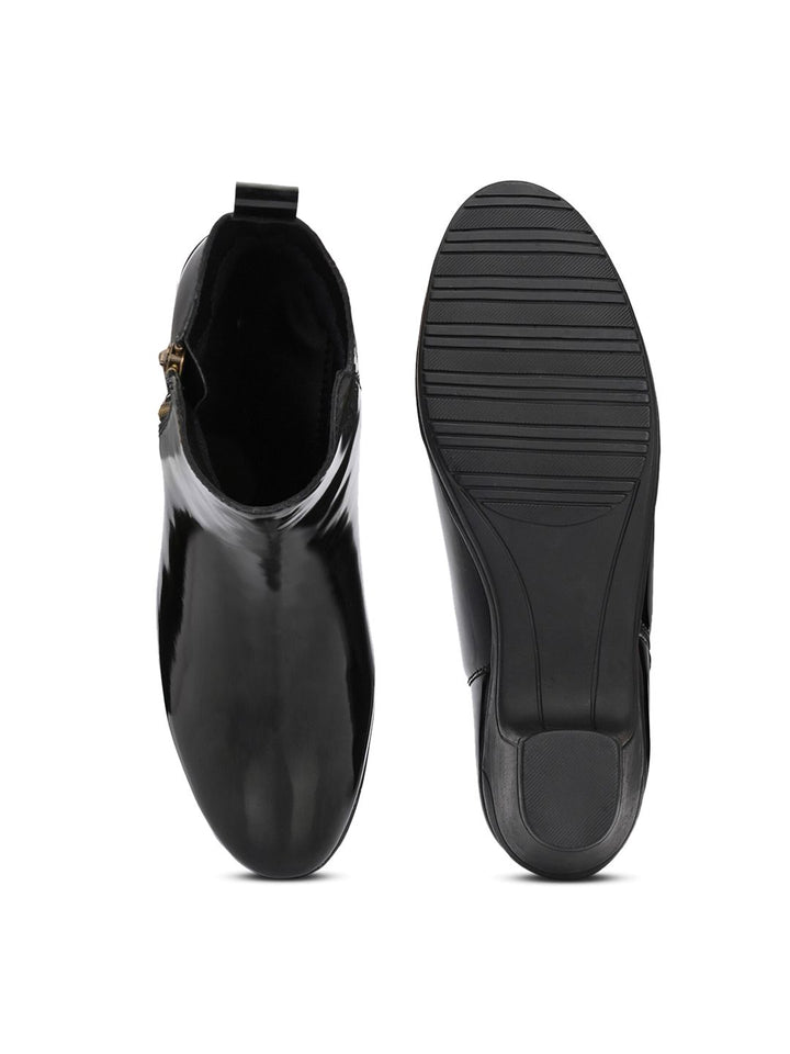 Dressberry Women Black Block Heeled Regular Boots