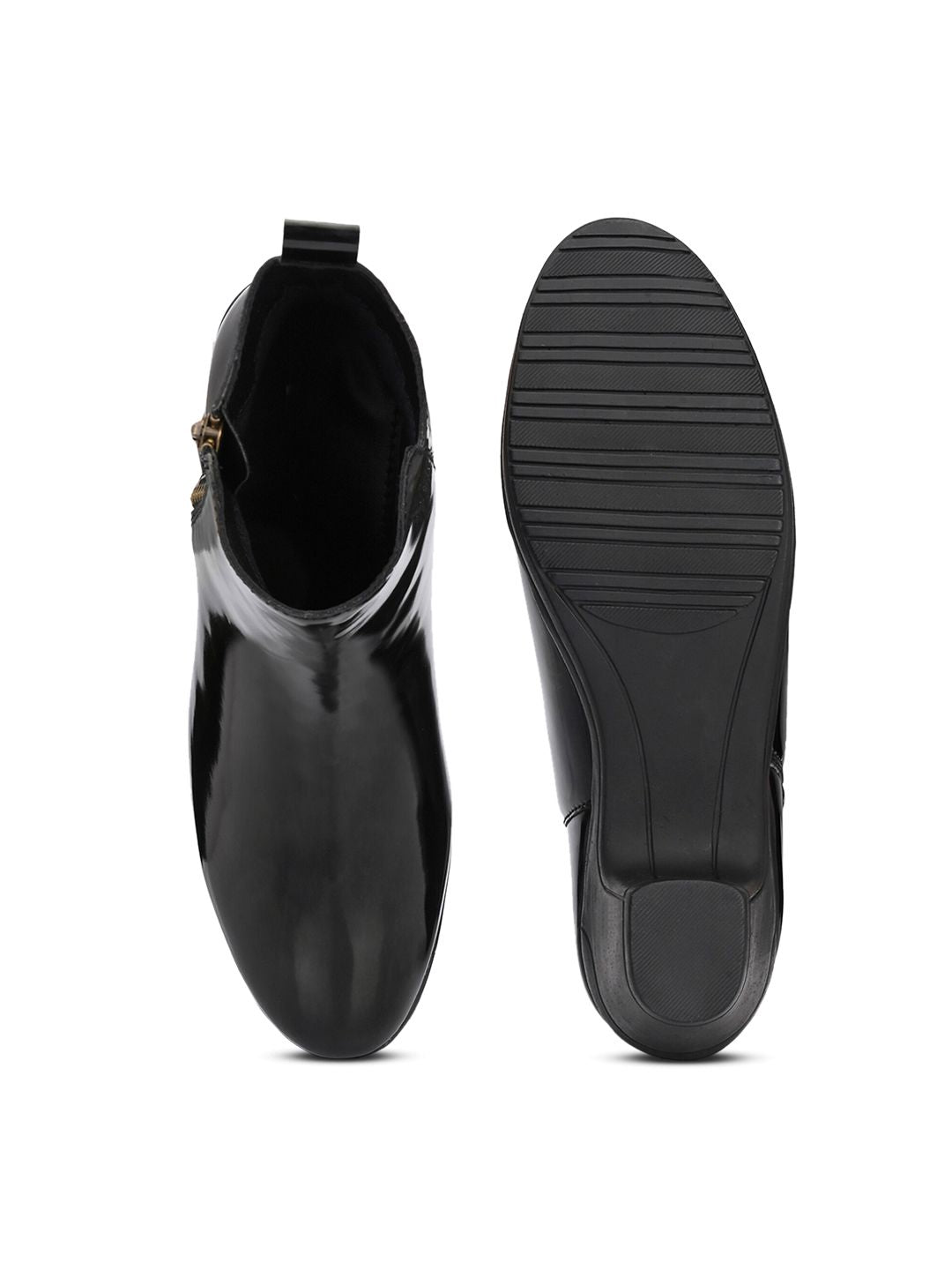 Dressberry Women Black Block Heeled Regular Boots