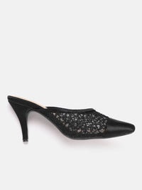 Lino Perros Woven Design Slim Heeled Mules