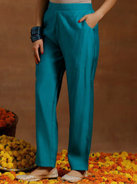 Gerua By Libas Floral Embroidered Sequinned Kurta With Trousers & Dupatta