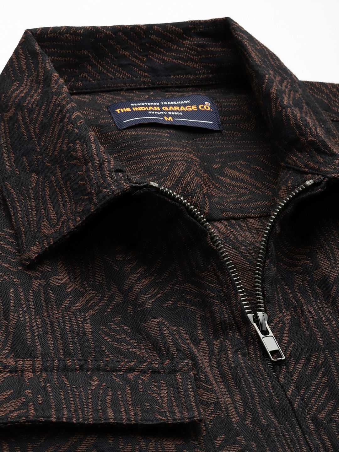 The Indian Garage Co Textured Drop-Shoulder Sleeves Relaxed Fit Casual Shirt