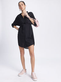 DressBerry Midnight Muse Shirt-Style Dress Comes With a Belt
