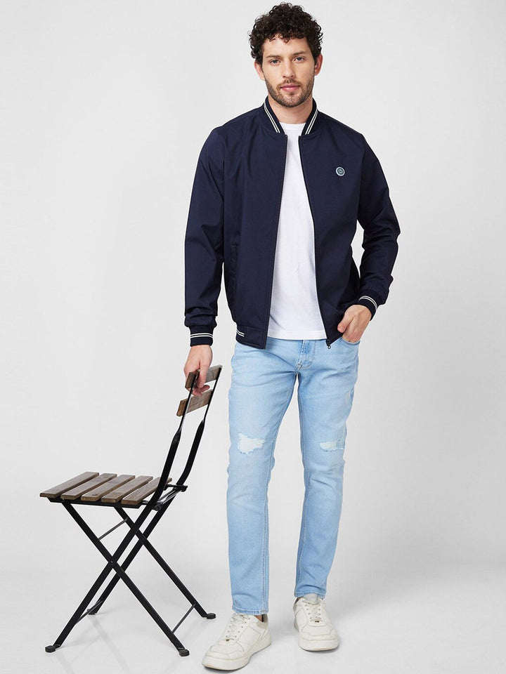 SPYKAR Stand Collar Bomber Jacket