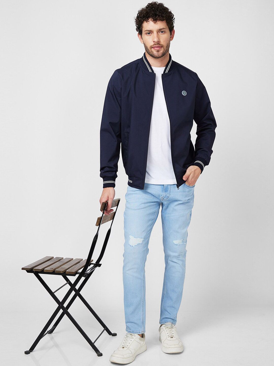 SPYKAR Stand Collar Bomber Jacket
