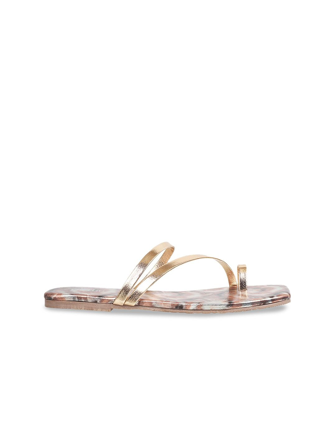 Metro Printed Strappy One Toe Flats