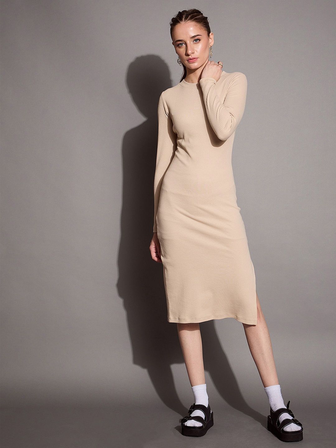 SASSAFRAS BASICS Bodycon Midi Dress