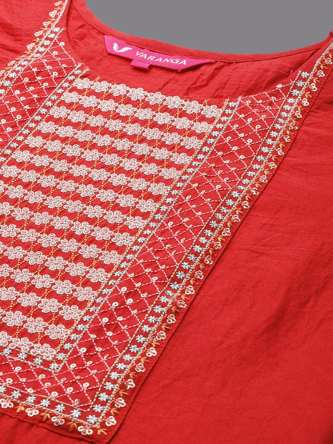 Varanga Women Ethnic Motifs Embroidered Sequinned Kurta with Trousers & Dupatta