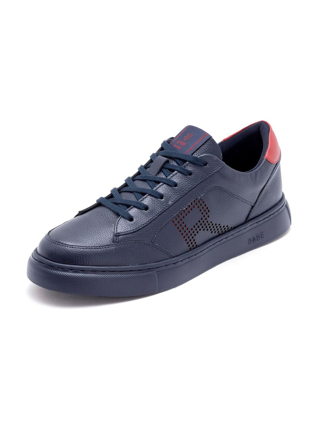 RARE RABBIT Men Textured Leather Sneakers