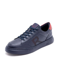 RARE RABBIT Men Textured Leather Sneakers