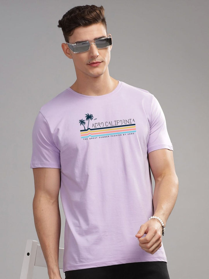 ADRO Typography Printed Round Neck Pure Cotton T-shirt