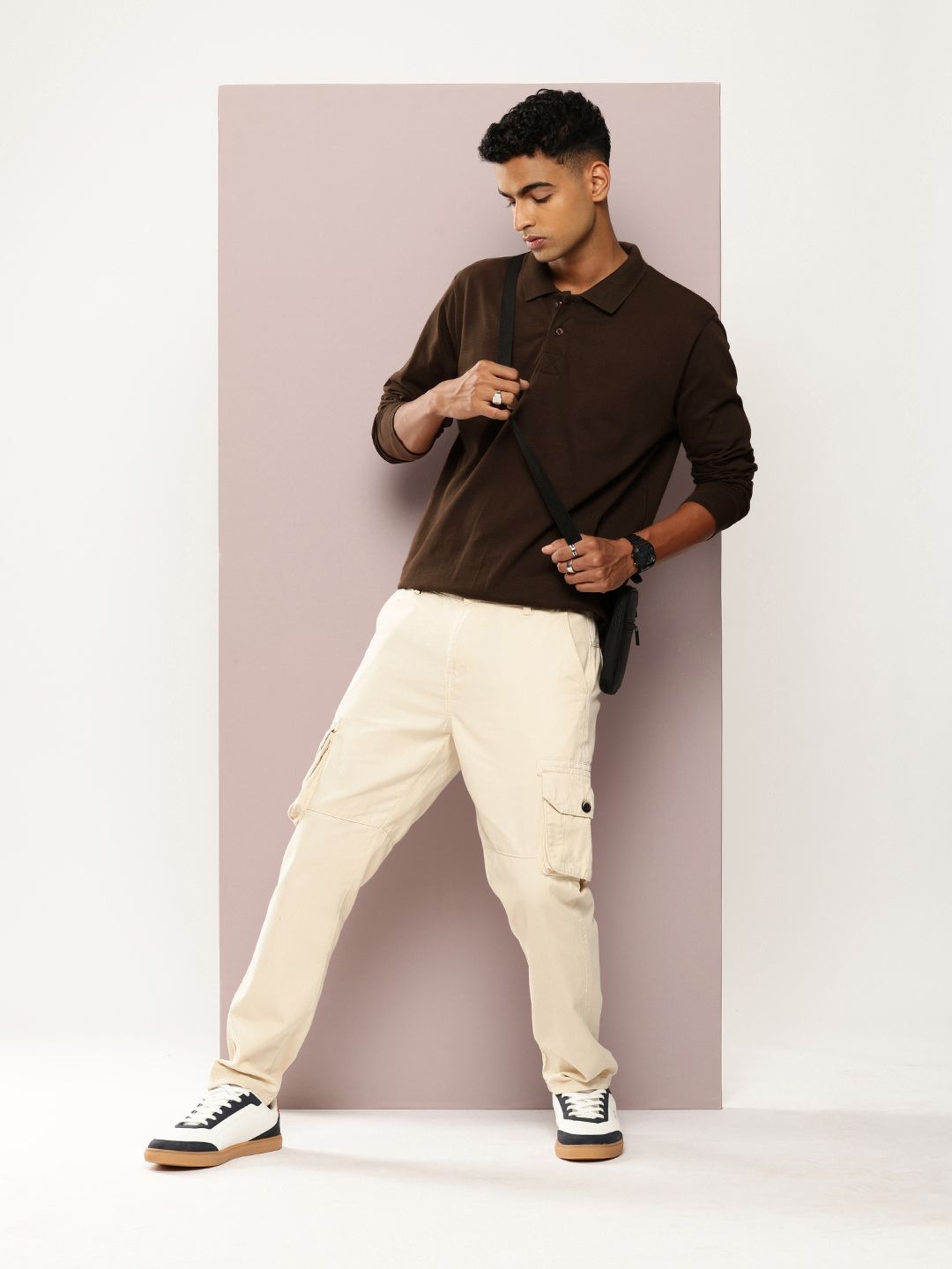 DILLINGER Men Polo Collar Oversized T-shirt