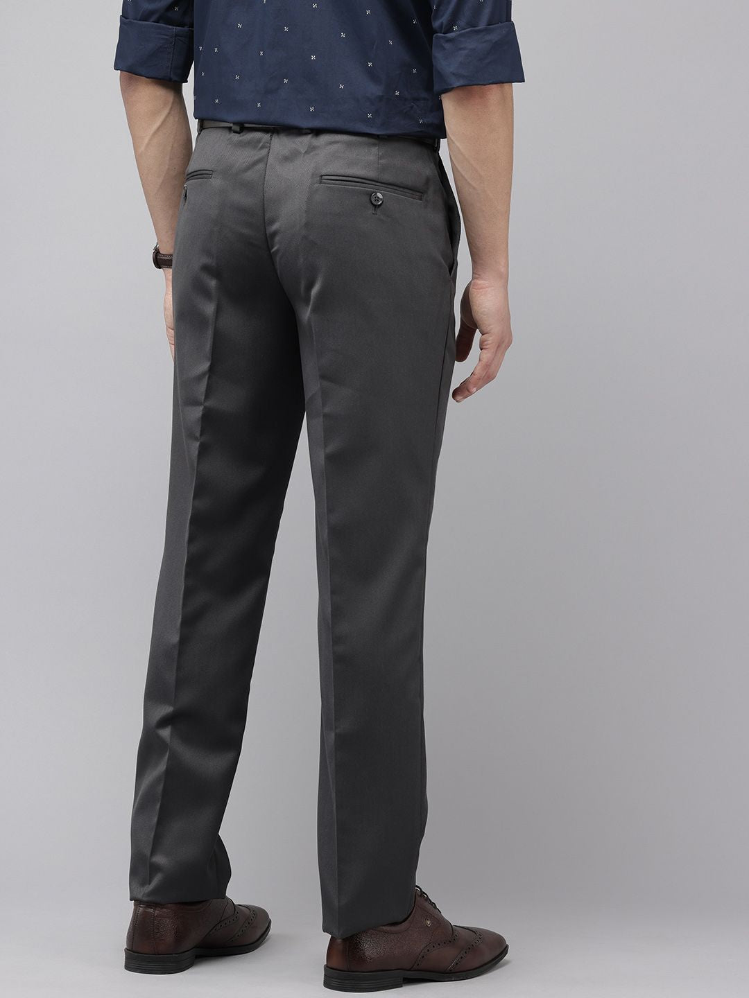Park Avenue Men Textured Formal Trousers