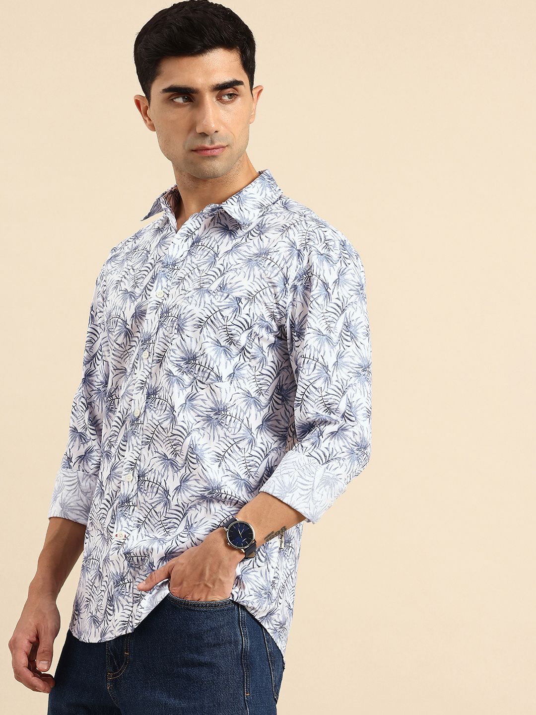 Being Human Tropical Printed Pure Cotton Casual Shirt